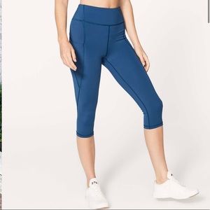 Lululemon Break Free Crop (Nulux 17") Night tide